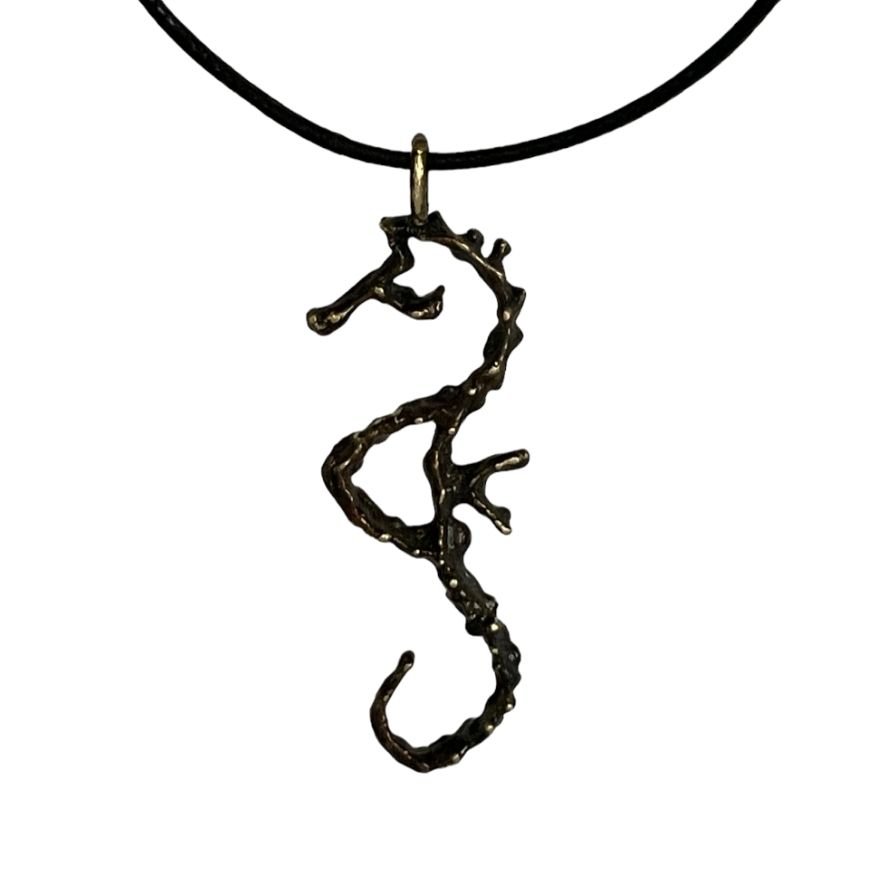 Pendentif Hippocampe - Symphonie - Patine Marron & Bronze
