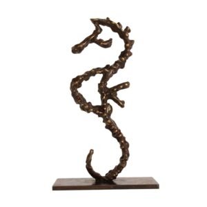 Sculpture - Hippocampe Symphonie - Marron & Bronze