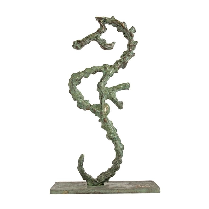Sculpture - Hippocampe Symphonie - Patine Verte