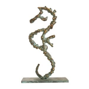 Sculpture - Hippocampe Symphonie - Verte & Bronze